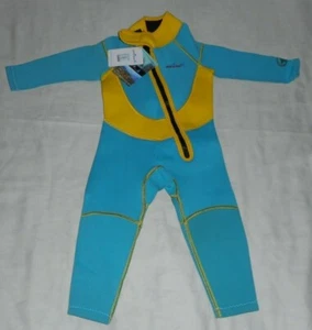 DIVE & SAIL Wetsuit Green Yellow Youth Size Small 80/50 Neoprene Swim Surf 2.5MM - Picture 1 of 7