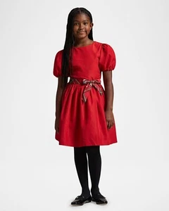 Polo Ralph Lauren Big Girls Balloon-Sleeve Dress Red Size 14 - Picture 1 of 3