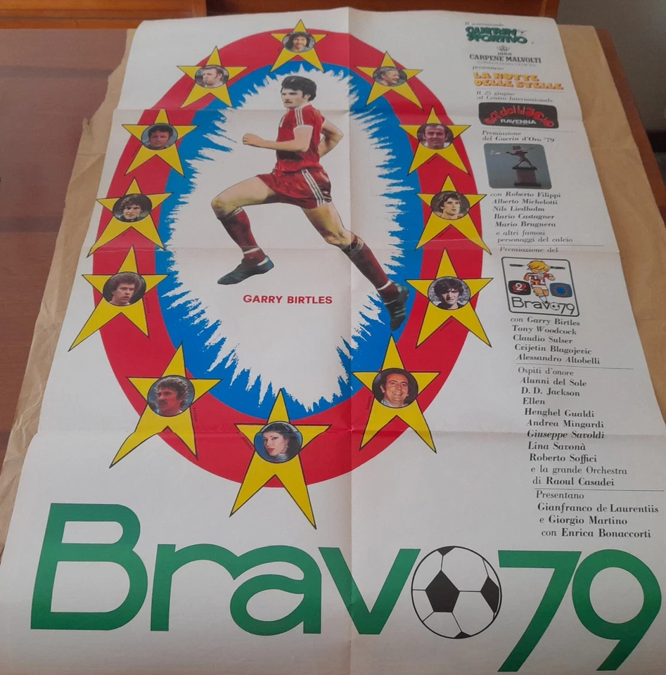 Poster calcio vintage BRAVO 79 Garry Birtles ( Anni 70 ) Guerin Sportivo  - Immagine 1 di 4