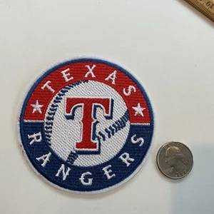 "Parche de hierro bordado vintage de 3,5"" x 3,5" Texas Rangers MLB - Imagen 1 de 2