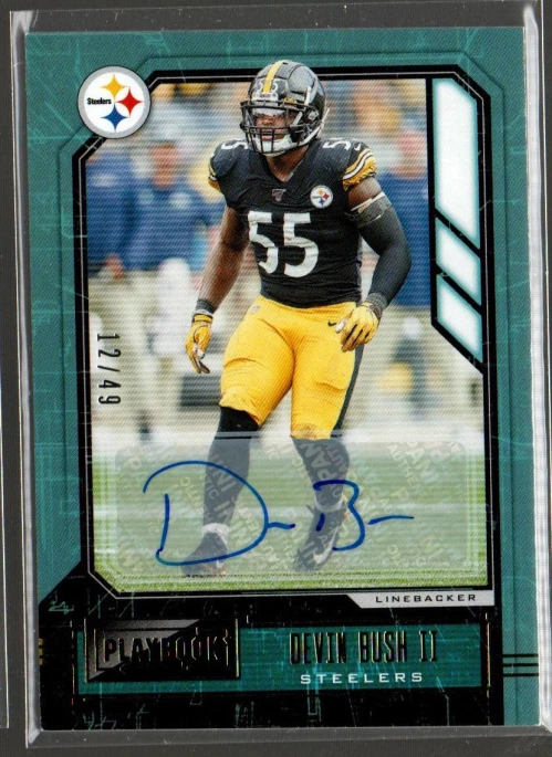 2020 Panini Playbook Signatures Gold #27 Devin Bush II Auto /49  - Image 1 of 1
