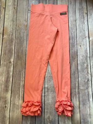 Matilda Jane size 10 Secret Fields Sherbet Ruffle leggings coral 2/2 B14 - Image 1 of 2