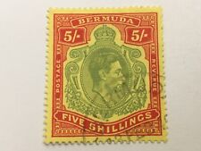  old stamp  BERMUDA  5/  used KGVI