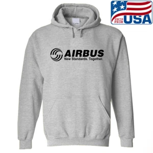 Airbus Air Bus Aerospace Aviation Grey Hoodie Sweatshirt Size S to 3XL - Picture 1 of 1