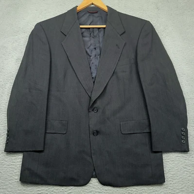 Blazer Hart Schaffner & Marx masculino 42S (46) cinza lã EUA casaco esportivo vintage - Imagem 1 de 4