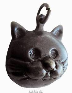 Kitten Pussy Cat Pendant Necklace Charm Talisman Bronze 3 cm / 1.3 " Tall