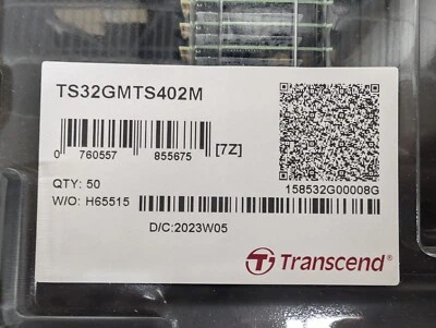 New, Transcend, TS32GMTS402M, 32GB M.2 SATAIII 42mm SSD Internal SSD - Image 1 of 4