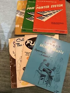 Vintage Lot of 7 Organ Books Lowrey & Hammond Pop Sheet Music Guide - Picture 1 of 3