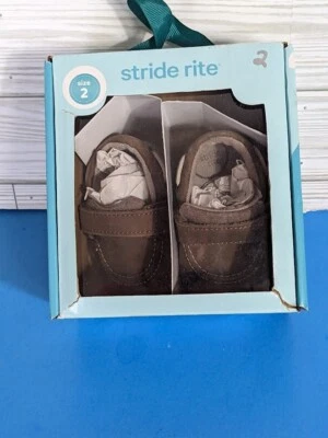 Stride Rite-Baby 鞋码 2(3-6 个月)-PW Wally-Brown-Flexible-全新带盒 — 第 1/3 张图片