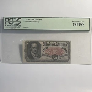 Fr#1381 5th Issue 50c Fract. Curr. PCGS 58PPQ  Choice About New Plate #N15 - Picture 1 of 24