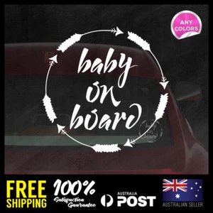 Baby On Board Waterproof Decals Vinyl Stickers 115x115mm Funny Boy Girl Mumlife - Picture 1 of 2