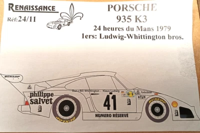 KIT RESINE RENNAISSANCE PORSCHE 935 K3 LE MANS 1979- 1/24 - Photo 1/4