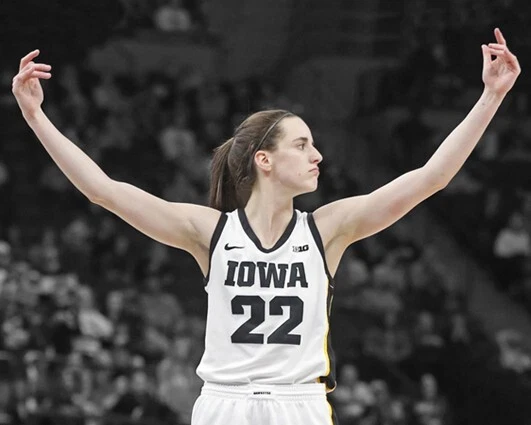 Iowa Hawkeyes CAITLIN CLARK Glossy 8x10 Photo Spotlight Basketball Print - Image 1 of 1