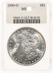 1900-O $1 dollaro d'argento Morgan alloggiato in supporto COMPUGRADE - Foto 1 di 2