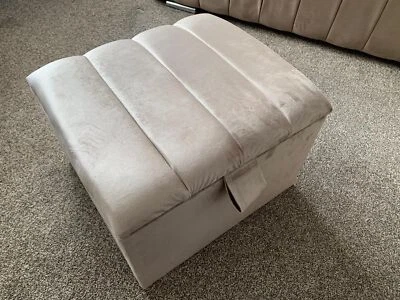 Mini Ottoman Storage Box/ Blanket Box, Toy Box in different fabric & Colors.. - Image 1 of 4