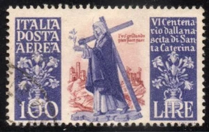 italien, 1948, Sc. #C127, Katharinenkreuz, gebraucht. - Bild 1 von 2