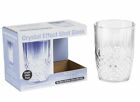 Clear Plastic Crystal Cut Effect Glass Party Drinking Whiskey Tumbler 2 4 or 6s