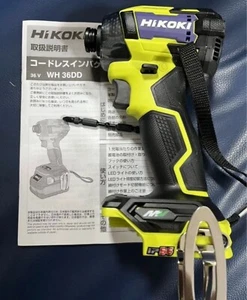 HiKOKI WH36DD(NNY) Cordless Impact Driver Multi-Volt 36V Yellow Tool Only Japan - Picture 1 of 3