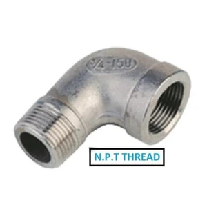 STAINLESS STEEL 316 90 MALE / FEMALE ELBOW- NPT - Picture 1 of 1