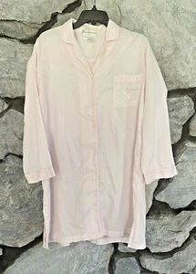 Camicia da notte estiva ricamata rosa media donna leggera - Foto 1 di 12