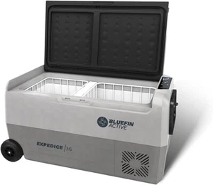 Bluefin Expedice 36L Portable Travel Fridge Metallic for Camping Tailgating NEW - Picture 1 of 5