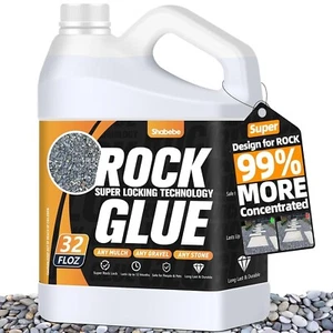 Rock Glue, Mulch Glue 32OZ- Fast-Drying Adhesive for Landscaping Rocks, Small - Picture 1 of 7