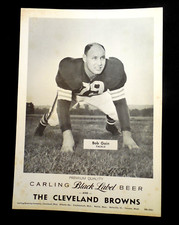 1959 Cleveland Browns ORIG Carling Black Label Beer prem Bob Gain Univ Kentucky