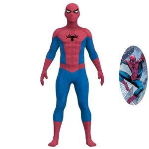 Spider Man Costume Ultimate Spider-Man Cosplay Bodysuit for Kid Mens Outfit Blue - Picture 1 of 8