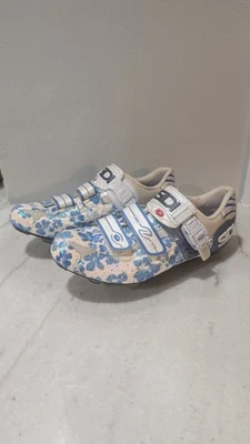 Sidi Genius 5 Pro  Blue Floral Cycling Shoes Women's Size 41 Or US 10 - Image 1 of 4