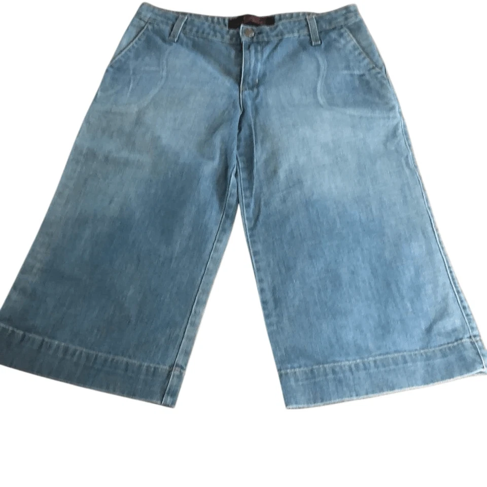 Jeans recortados vintage Lux lavado claro pierna ancha talla 11/12 Y2K Foto 1 de 4