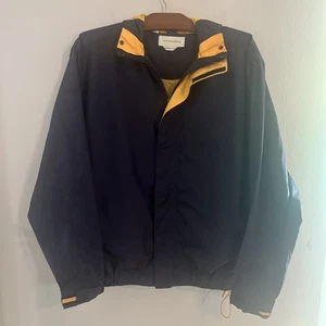 Cutter & Buck Men’s M Windbreaker Navy Blue Jacket Coat Weather Tec Pockets - Picture 1 of 11