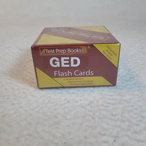 NEW GED Test Prep Study Cards Review and Practice Test Questions for GED - Picture 1 of 9