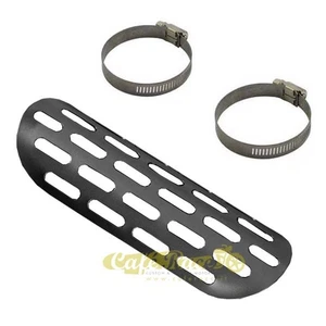 Heat Shield Classic Universal Black Cafè racer Honda for Triumph Custom Bike - Picture 1 of 2
