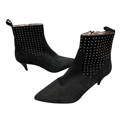 Botines BADDIE Zara Negro Dorado Tachonado Tacón Bajo - Gamuza Sintética - 37/7 Foto 1 de 4