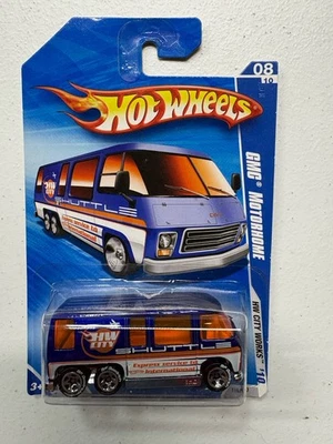 2010 Hot Wheels #116 HW City Works 8/10 GMC MOTORHOME Blue w/GDYR 5 Sp Variation - Image 1 of 2