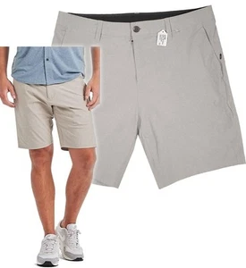 VUORI Mens Concrete sz 34 AIM SHORTS 8" Golf Travel Leisure Lightweight Stretch - Imagen 1 de 4