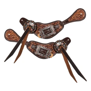 Correas Showman Damas Argentina Cuero Vaca Tumbleweed Spur - Imagen 1 de 2