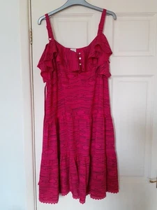 MANTARAY SZ 10 PINK/BLK PATTERNED SUNDRESS WORN ONCE GORGEOUS DESIGN - Picture 1 of 5