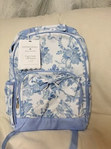 Pottery Barn Mackenzie LoveShackAusgefallener großer Rucksack blau Damast Blumen "Ellie" - Bild 1 von 7