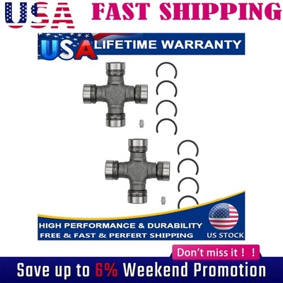 2x Premium Driveshaft Universal Joints Pair Front or Rear Moog 534G Durable - Image 1 of 4