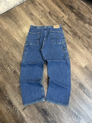 Pantalones de mezclilla utilitarios holgados vintage Nautica para hombre 36x30 azul carpintero Foto 1 de 4