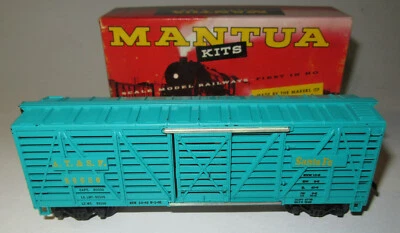 Mint MANTUA Stock Car Santa Fe Road# ATSF80680 40' Metal Chasis Sliding Doors HO - Image 1 of 4