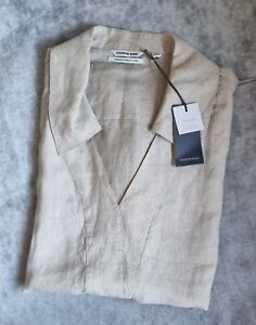 Country Road Linen Popover Blouse Size 12,  Flax BNWT RRP $119
