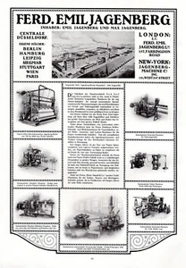 Engineering works Jagenberg XL 1914 ad Dusseldorf New York London advertising - Picture 1 of 1