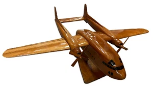 C119 Flying Box Mahogany Wood Desktop Airplane Model - Picture 1 of 5