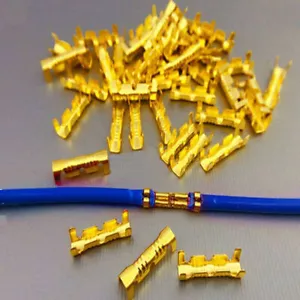 100pcs Car Brass Copper 0.5-1.5mm² Crimp Electrical Wire Connectors Terminals - Picture 1 of 4