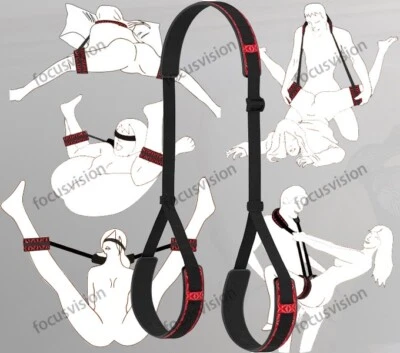 BDSM Bondage Sex Toys Thigh Sling Straps Legs Restraints Bed Couples Adjustable - Image 1 of 4