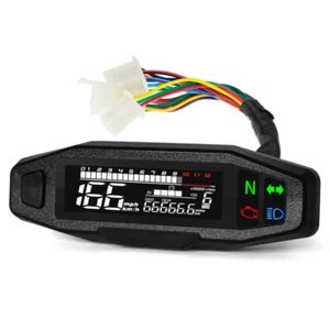 Universal Motorrad LCD Digital Tachometer Kilometerzähler Drehzahlmesser of - Picture 1 of 6