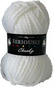 Cygnet SERIOUSLY CHUNKY Hilo Acrílico Para Tejer Lana 100g - 208 Blanco - Imagen 1 de 1