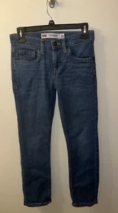 Levi's Jeans Slim 511 Youth Boy Size 10 Reg 25 X 26 Blue Denim Adjustable Waist - Picture 1 of 5